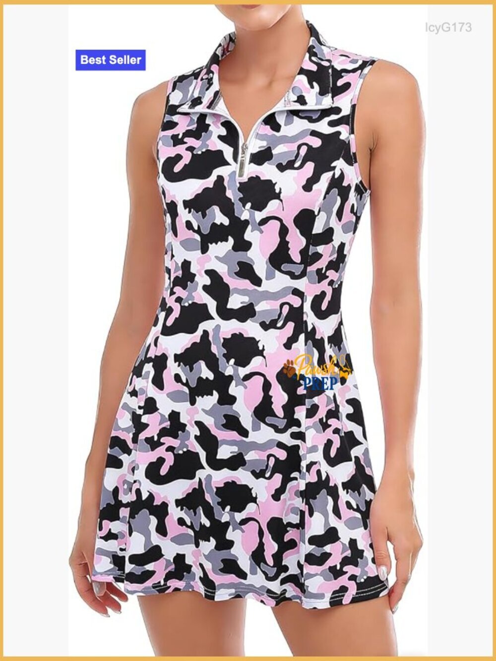 Sleeveless Tennis Golf Dress with Shorts and Pockets
